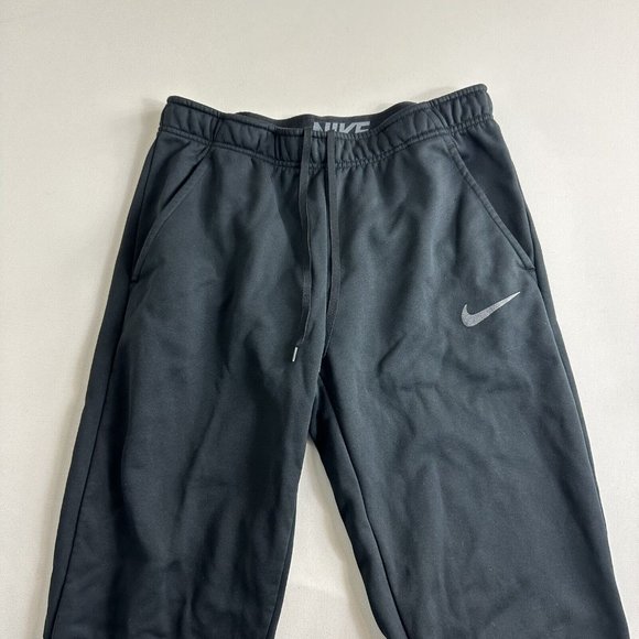 Nike Joggers Sweatpants Black Elastic Pockets Fleece Athletic Active Gym Train M - Picture 3 of 6